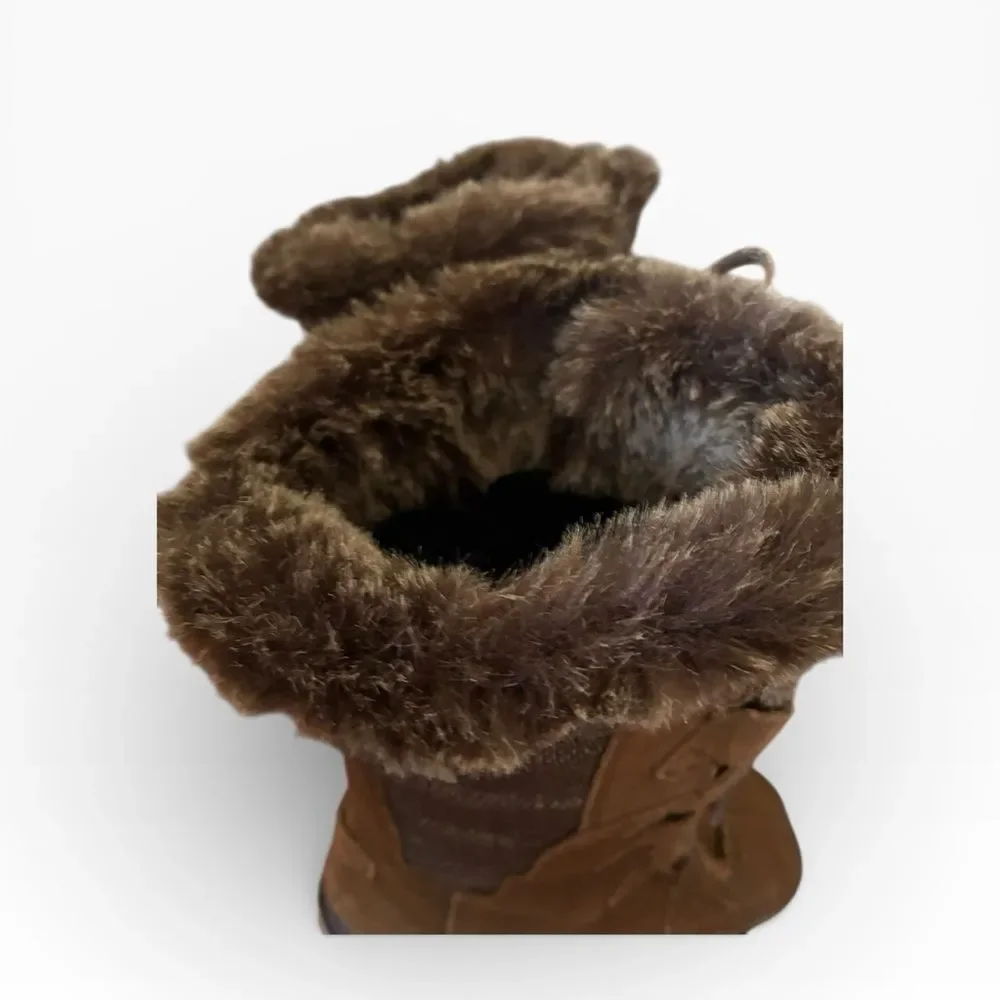 The North Face Brown and Tan Winter Boots